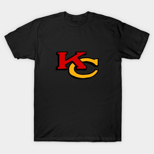 Kansas City Chiefs Hand Drawen Logo T-Shirt by HamzaNabil